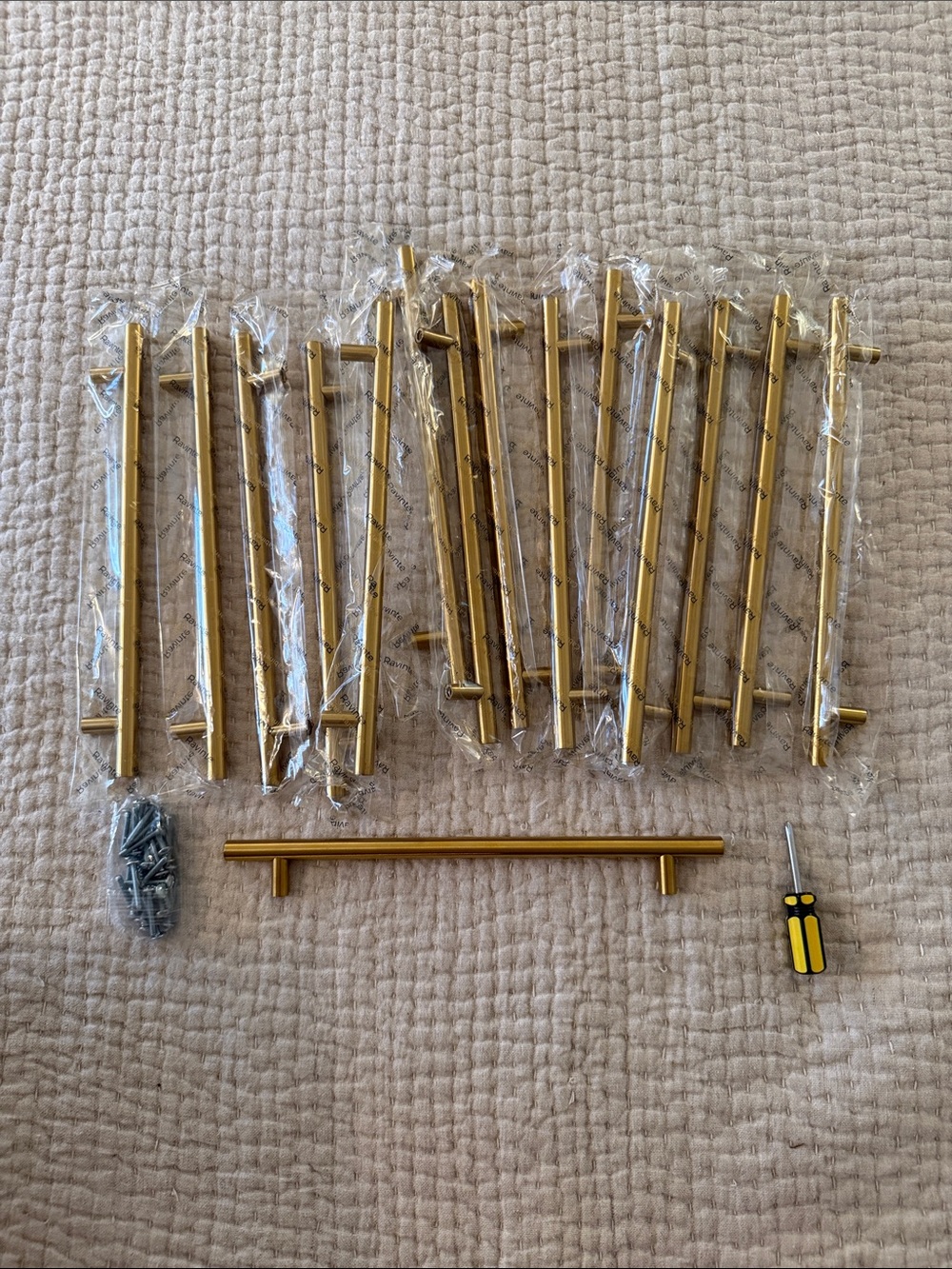 Gold Cabinet Pull Handle - set of 15 - NWT